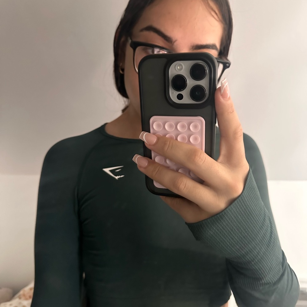 GYMSHARK | Comfortble Training Longsleeve cropped | Color: Green | Size: L